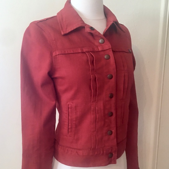 Lucky Brand Burnt Orange Jean / Denim Jacket - xs - Picture 8 of 11